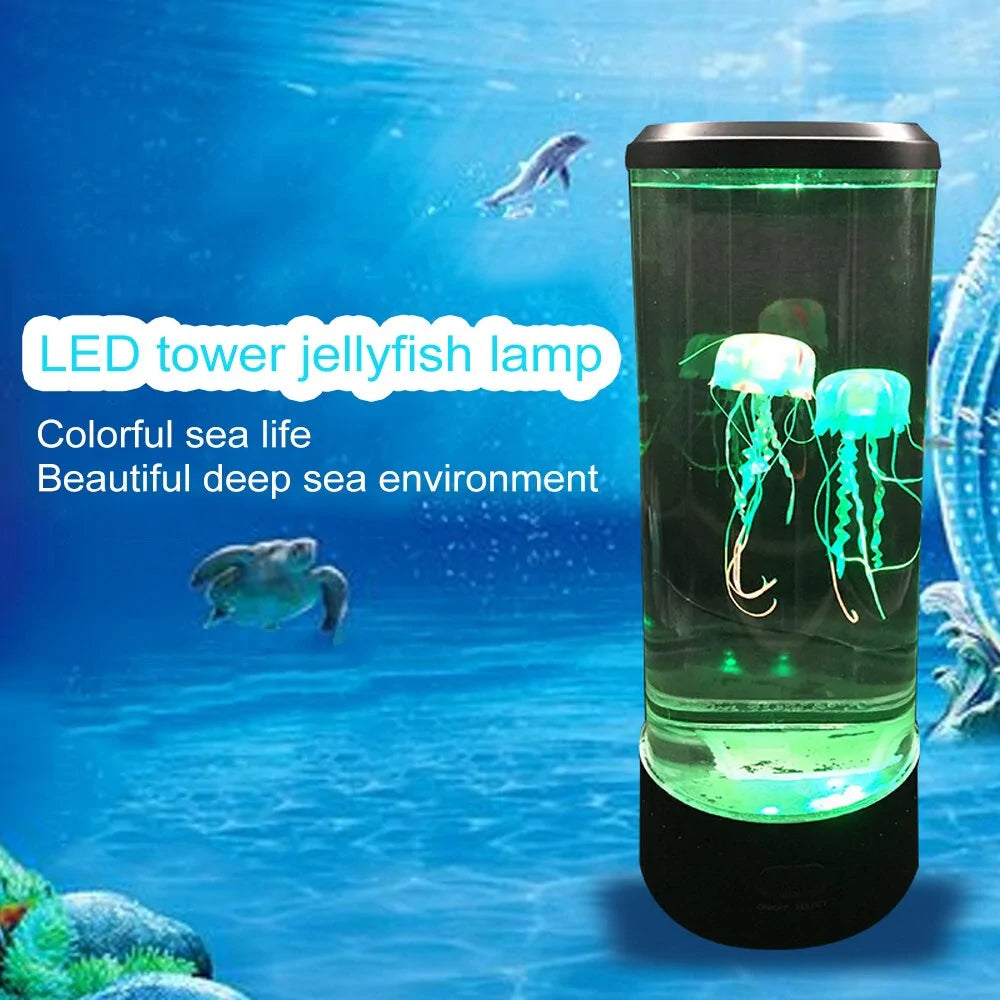 Color Changing LED Jellyfish Aquarium Night Light with USB Charging